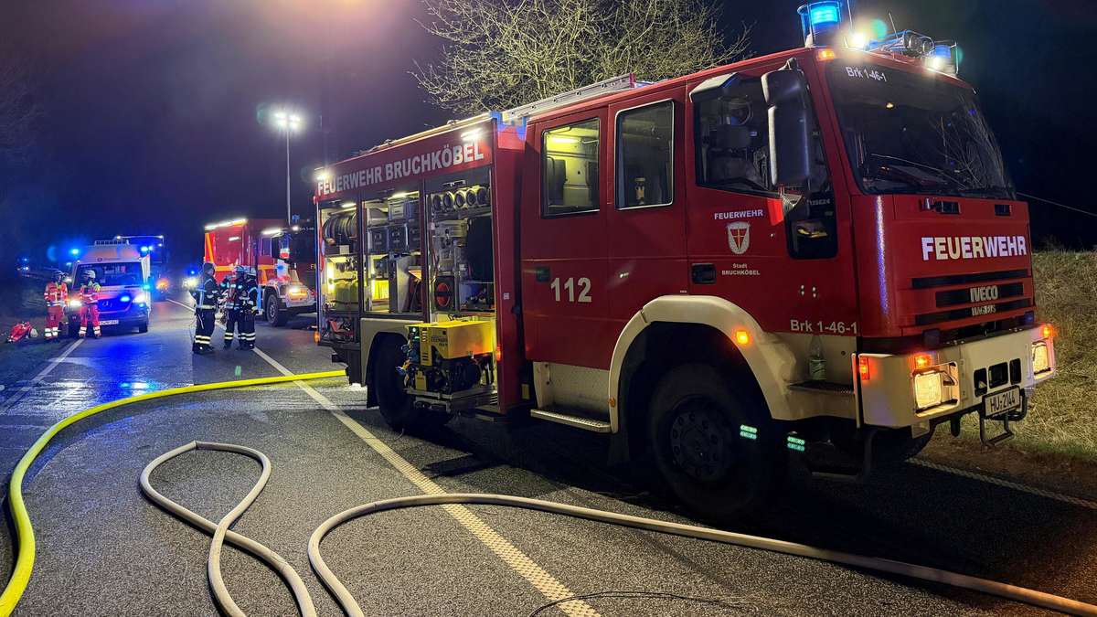 Head-on collision near Bruchköbel: Two people seriously injured