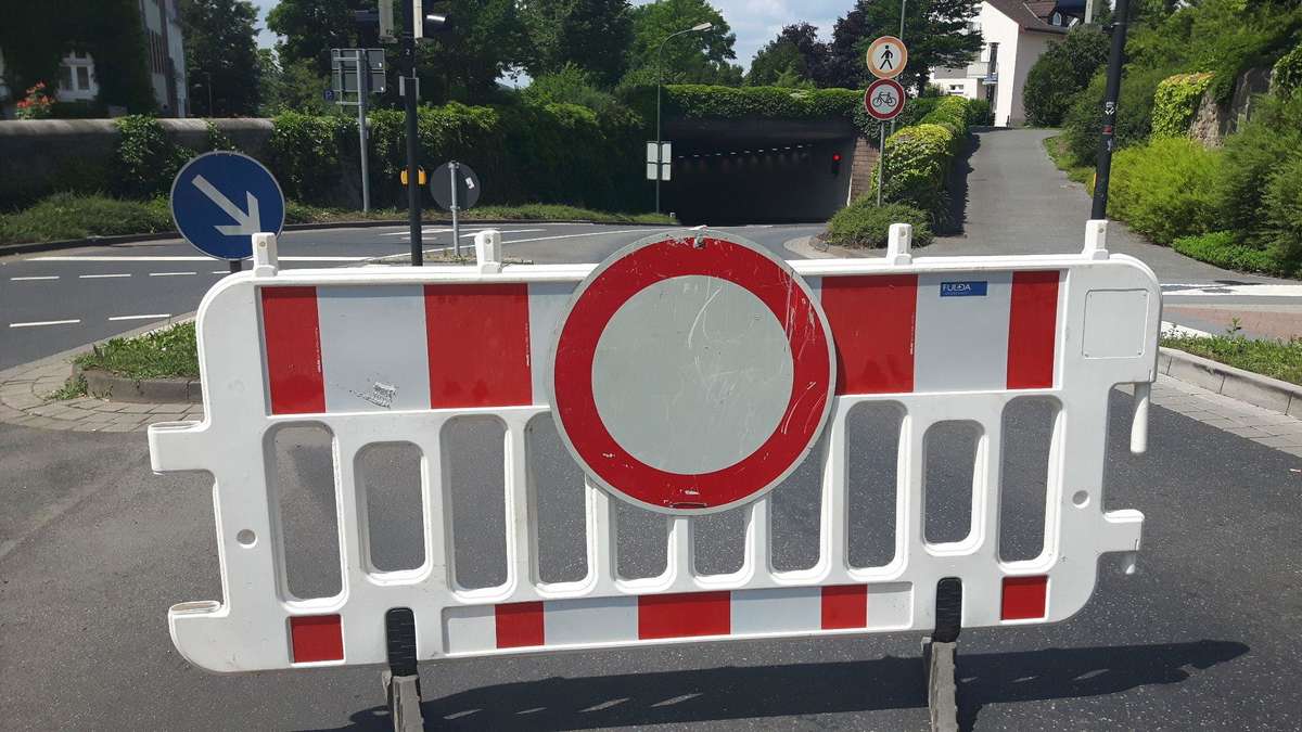 Weimar Tunnel in Fulda closed