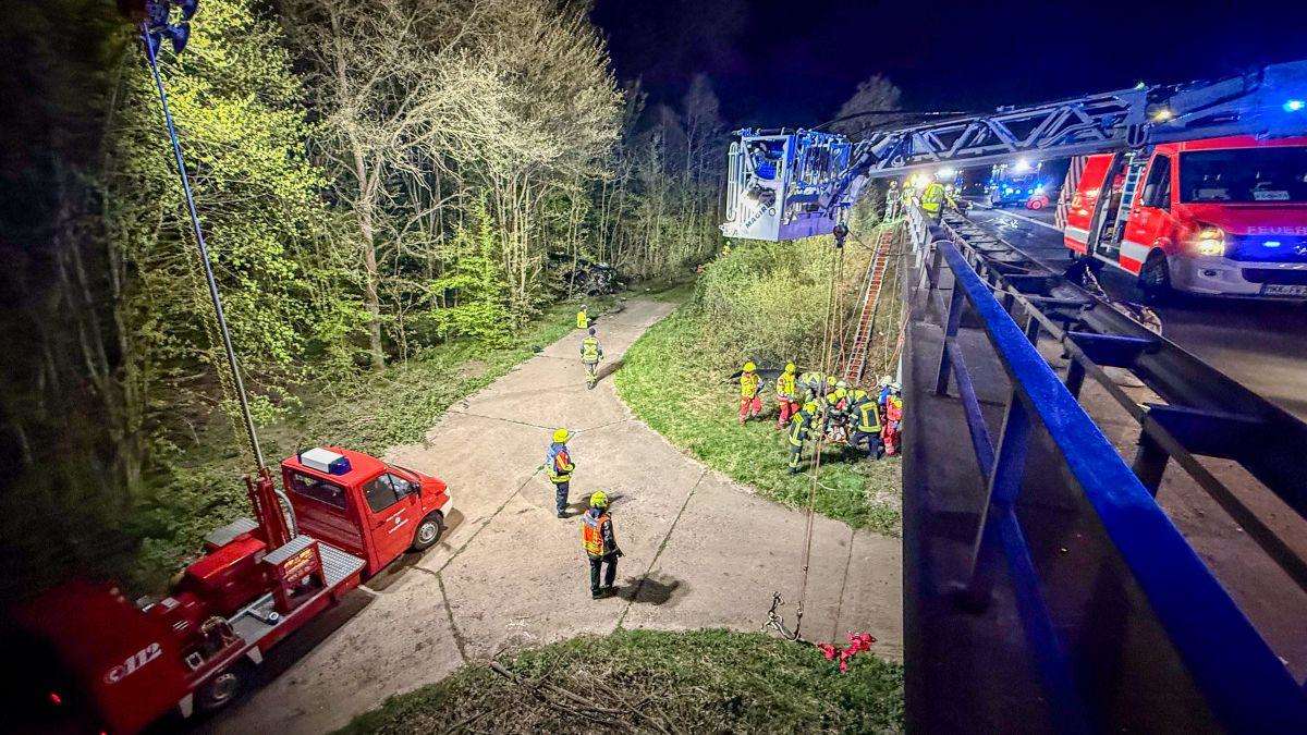 Audi falls from A66 into the forest: driver seriously injured