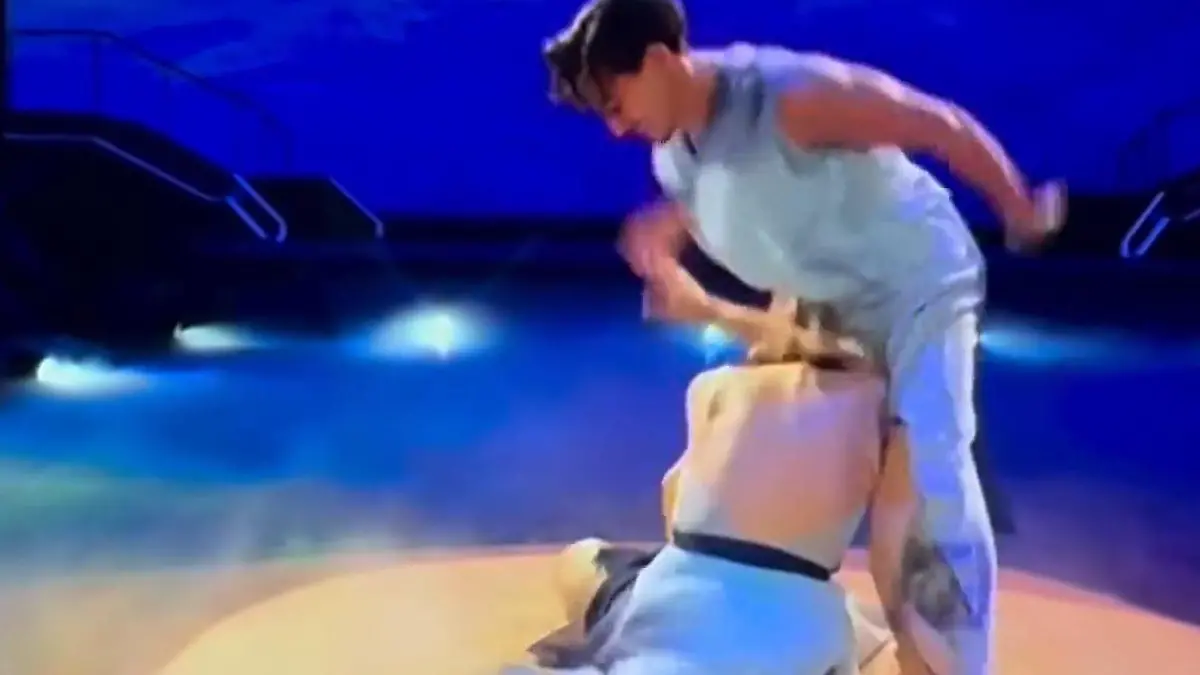 Milano and Marta Arndt experience a painful rehearsal moment – because of this mishap